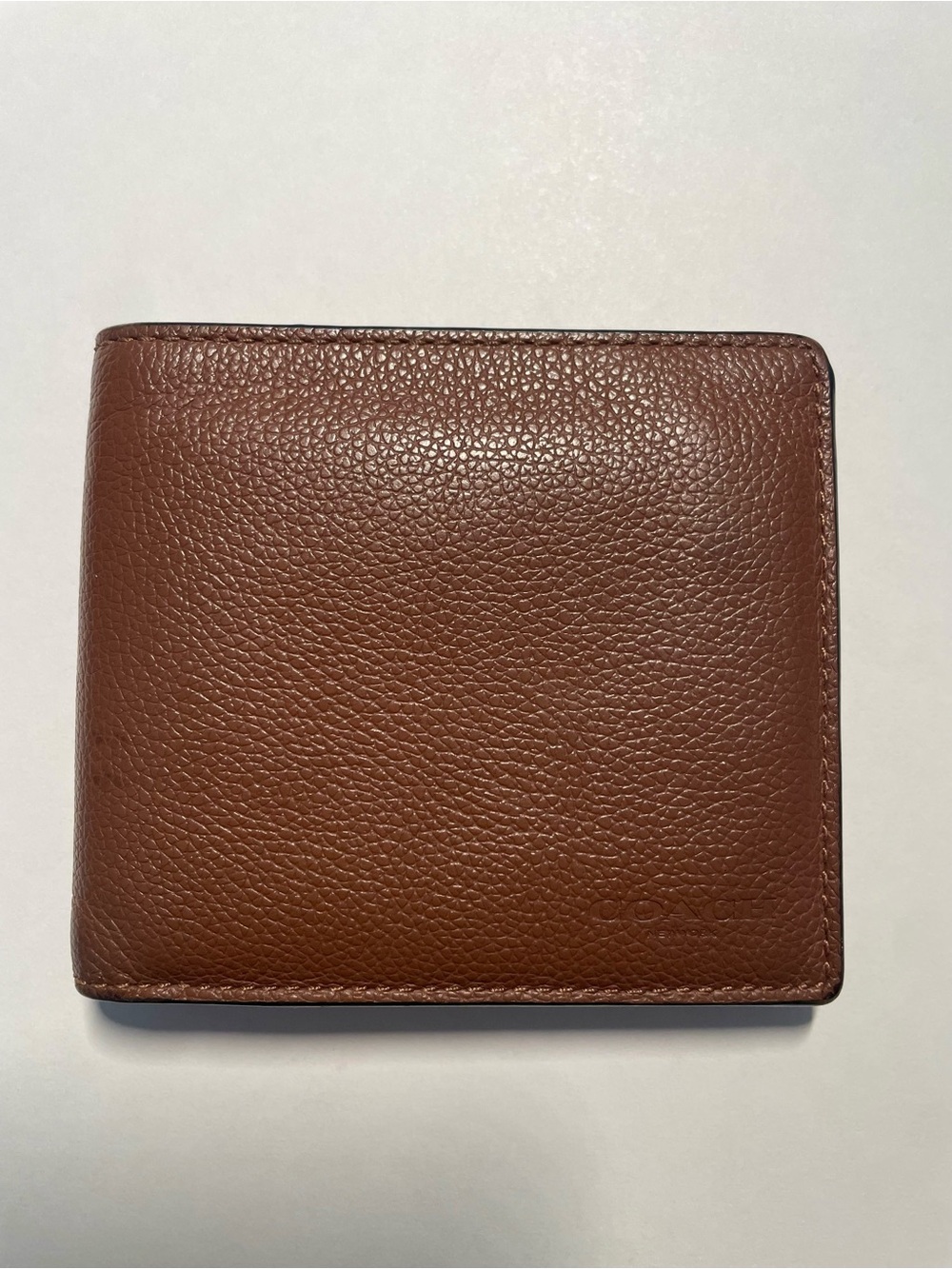 Coach Brown Pebbled Leather Bifold Wallet